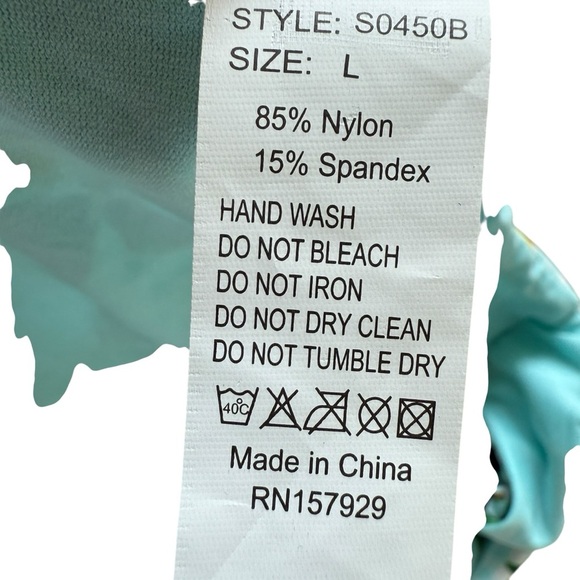 NWT! Envya Women's Lemon Print Off-Shoulder Bikini Size L High-Waisted 2 Pc - Picture 11 of 13